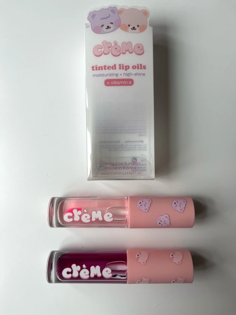 The Crème Shop, Tinted Lip Oils Duo, Strawberry, NWT
